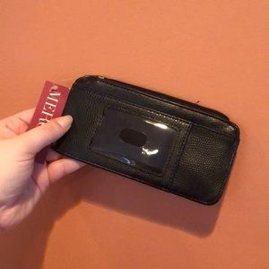 BRAND NEW — black zipper card case/wallet!!